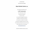 30° anniversaire de Aqua Garden