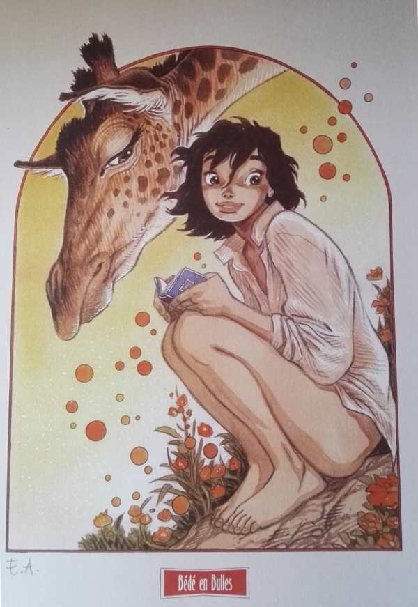 Manon et girafe