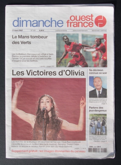 Ouest France dimanche du 11/3/2007