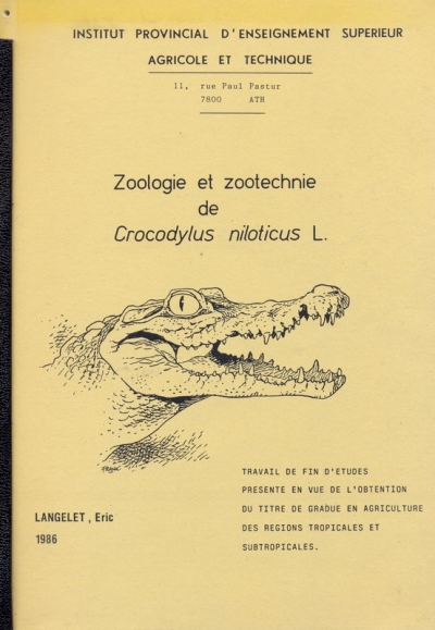 Zoologie et zootechnie de Crocodylus nuloticus L.