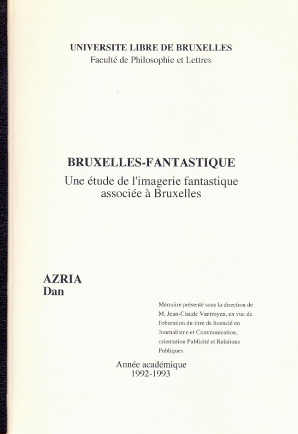 Mémoire &quot;Bruxelles-fantastique&quot;