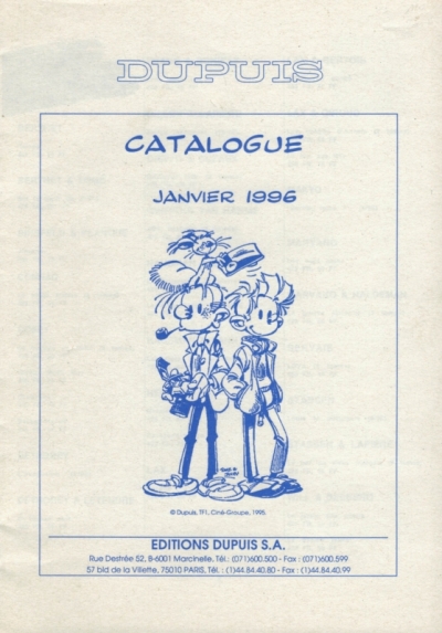 Catalogue janvier 1996